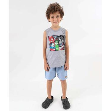 Imagem de Bermudas Infantil Textura Marisa Tam 4 a 10 Azul-73121 - MR, Azul, 6