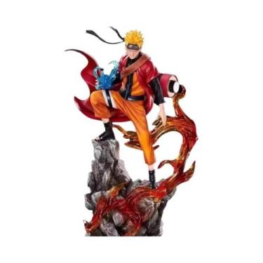 Imagem de Figuras De Ação Naruto Uzumaki E Sasuke De 23cm, Estátua De PVC Para D