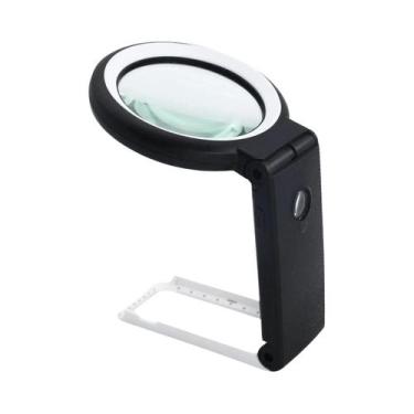 Imagem de Lupa De Mão 30X 10X Com Luz LED E Cabo Dobrável Para Leitura De Página