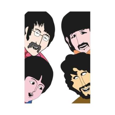Imagem de Pintura Em Tela Dos Beatles Com Tema De Submarino, Decoração Para Sala