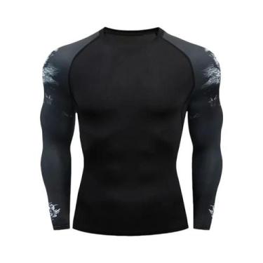 Imagem de Camiseta De Compressão Slim Fit Para Homens, T-Shirt De Natação Cody L