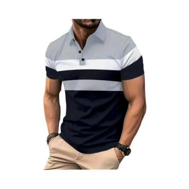 Imagem de Camisa Polo Masculina De Verão Casual, Fashionável, Macia E Confortáve