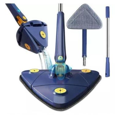 Imagem de Esfregão Triangular Rodo Limpador Giratório Mop + Refil - AQUILAE
