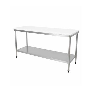 Imagem de Mesa de Inox com Tampo de Polietileno 180x65x90cm FRNMP18