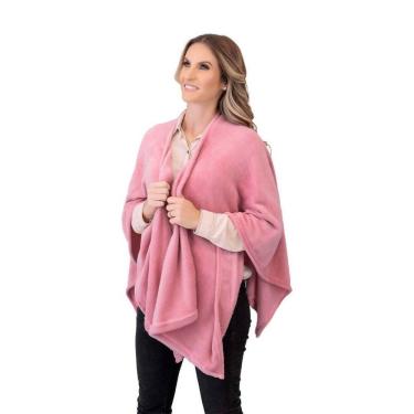 Imagem de Xale Cachecol Echarpe Poncho Juma Enxovais Nevada em Fleece 100% Poliéster 1,25M X 70CM...