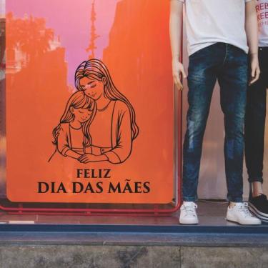 Imagem de Adesivo decorativo em recorte para vitrine dia das mães 58x69cm admaes