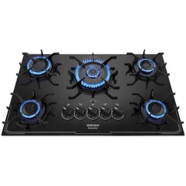 Imagem de Fogão Cooktop Itatiaia 5 Bocas Itamaster Preto a Gás Bivolt 127v 220v 