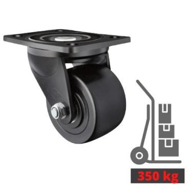 Imagem de Rodizio Giratório industrial 50 mm Roda nylon s/freio 350 kg - Top Opç
