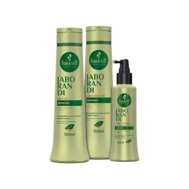 Imagem de Kit Haskell Jaborandi Antiqueda Shampoo, Condicionador 500ml e Tônico 