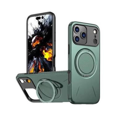 Imagem de Capa Magnética Com Suporte Para iPhone 17 16E 15 14 plus 13 12 pro Max