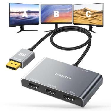Imagem de Divisor UANTIN DisplayPort para 3 HDMI 4K @60Hz MST Hub