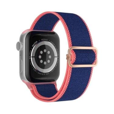 Imagem de Pulseira Ajustável De Nylon Elástico Solo Loop Para Apple Watch 49mm 4