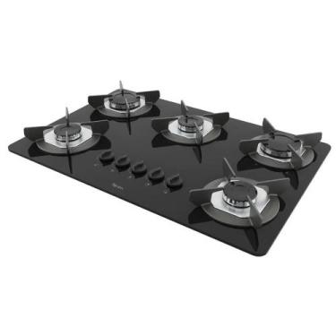 Imagem de Cooktop Terim Safe Ferro Fundido 5 Bocas A Gas Preto Bivolt, Bivolt