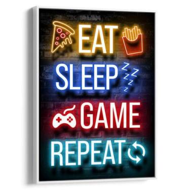 Imagem de Quadro Gamer - Loop Infinito dos Gamers - Mioquadros, 60x40 cm, Branco