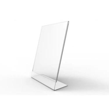 Imagem de Display Porta Folha A4 Inclinado 21cm x 30cm Acrílico 2mm - PRONTO PRI