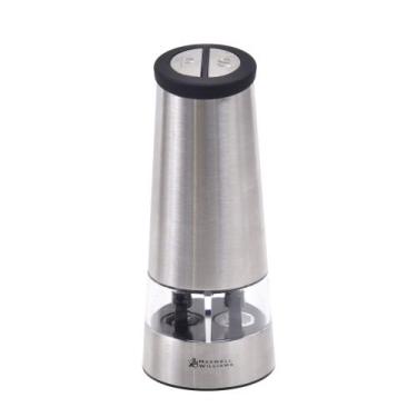 Imagem de Moedor Duplo para Sal e Pimenta Elétrico em Aço Inox 35ml Maxwell & Wi