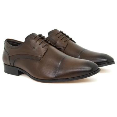 Imagem de Sapato Social Masculino Jota Pe Di Caprio Couro, Marrom dark brown, 40