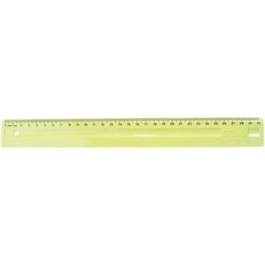 Imagem de Régua Plástico 30cm Serena Amarelo Kit 4 unidades - Dello