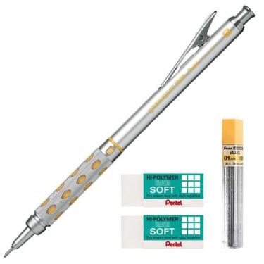 Imagem de Lapiseira Pentel Graphgear 1000 Técnica Grafite Hb 0.9 Kit