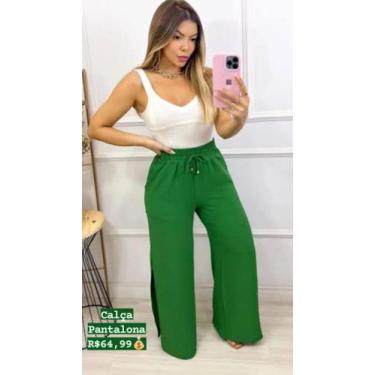Imagem de Calça Pantalona com fenda - Vestir Amor Modas 