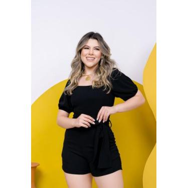Imagem de Macaquinho Leticia - Gilic moda femina, Preto, G