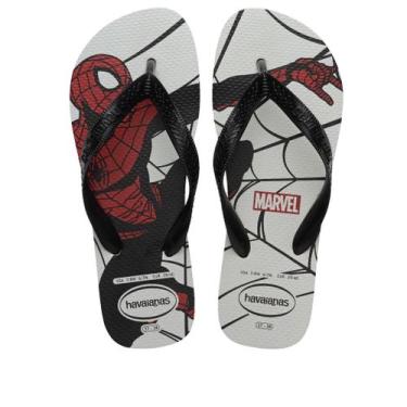 Imagem de Chinelo Havaianas Marvel Branco/Preto, 39/40