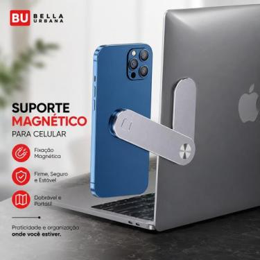 Imagem de Suporte De Celular De Alumínio Magnético Para Notebook - Genérica
