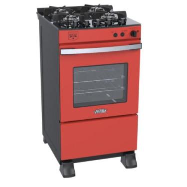 Imagem de Fogao a Gas 4 Bocas Venax Gaudi Vetro Vitreo Vermelho, Vermelho, 220V