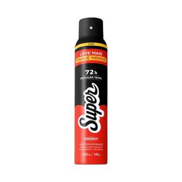 Imagem de Desodorante Super Energy Aerosol Antitranspirante 72h 250ml Leve Mais 