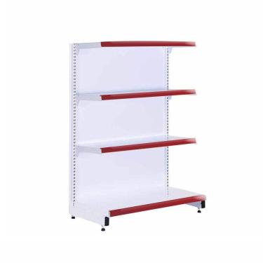 Imagem de Gôndola de Supermercado New Plus 4 Níveis 40x30 Ponta Pé 1,40m Vermelho Sa Gôndolas