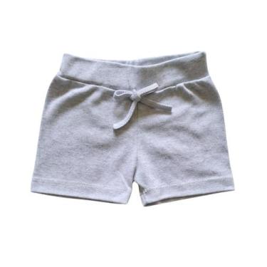 Imagem de Short Bebê Suedine Menino Menina e Neutro Algodão - Mafessoni, G, Cinz