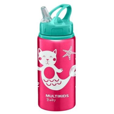 Imagem de Copo Infantil Canudo Retrátil Refresh 500ml Rosa Multikids - Multilase