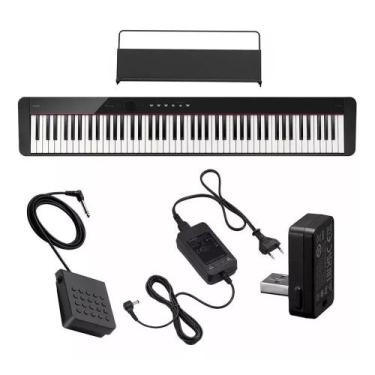 Imagem de Piano Digital Casio PX-S1100 Linha Privia Preto C/ Fonte e Pedal de Su