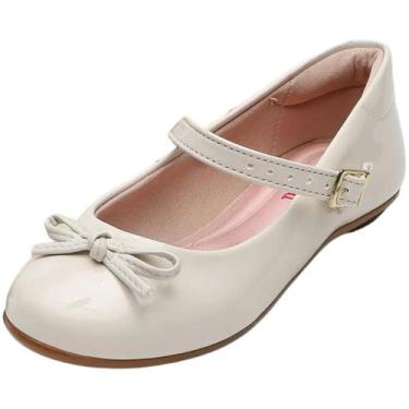 Imagem de Sapatilha Infantil Menina Boneca Conforto Verniz Molekinha, Branco off