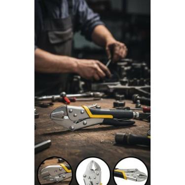 Imagem de Alicate Pressão 10'' Boca Reta Autoajustável Conforto Grip - Congratul