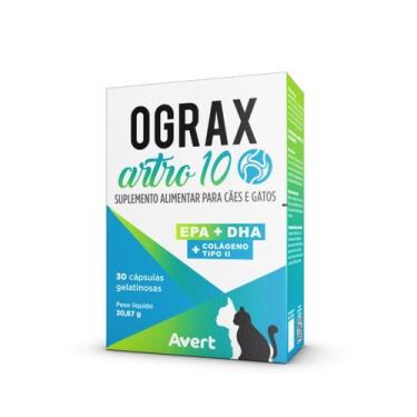 Imagem de Ograx Artro 10 Suplemento Alimentar para Cães e Gatos Avert 30 Cápsula