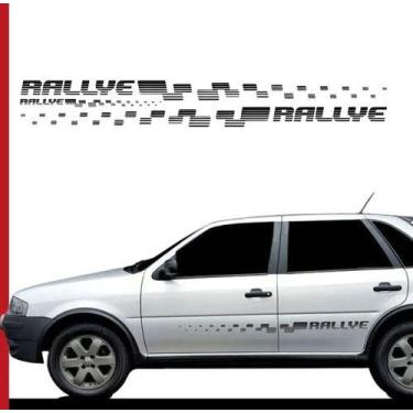 Imagem de 2 Faixas Laterais Gol Rallye Preto Volkswagen 2007 A 2009 - JVA COMERC