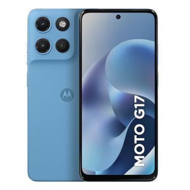 Imagem de Smartphone Motorola Moto G17 4G - 256GB 12GB (4GB RAM + 8GB RAM Boost) camera 50MP Sony Lytia 600, tela FHD+ 60hz, bateria 5200 mAh - Azul Claro