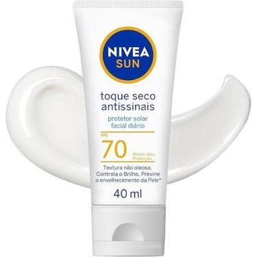 Imagem de NIVEA SUN Protetor Solar Facial Toque Seco Antissinais FPS 70 Proteção
