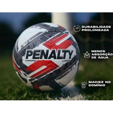 Imagem de Bola Campo Penalty Líder XXVI Grama Natural Oficial Futebol Cor:Vermel