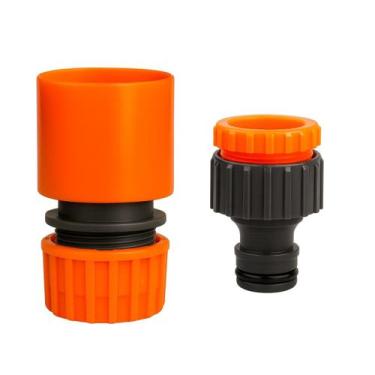 Imagem de Conjunto Profissional Engate Rápido 1/2 + Adaptador 3/4  Irrigação Fác
