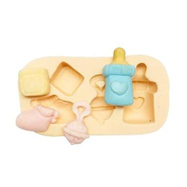 Imagem de Confeitaria dos moldes, F569 MOLDE DE SILICONE KIT BEBÊ CONFEITARIA ARTESANATO