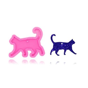 Imagem de Molde De Silicone Gato Pet Resina Chaveiro