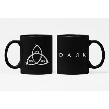 Imagem de Caneca ECF Dark Preta Porcelana 325ml