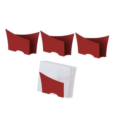 Imagem de Porta Guardanapo de Mesa Vermelho 10un