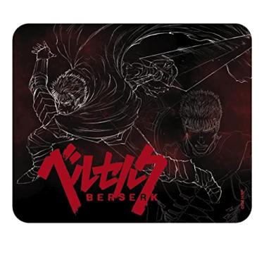 Imagem de ABYSTYLE Berserk Guts Mousepad 23,5 cm C x 19,6 cm H Tapete de mouse quadrado velocidade de precisão e base de borracha antiderrapante anime mangá escritório acessórios de mesa presente