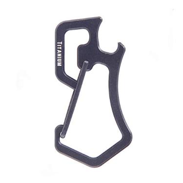 Imagem de Kiboule Multiferramenta mosquetão de titânio chaveiro chaveiro molas com abridor de garrafas