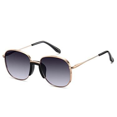 Imagem de Óculos de sol da moda, óculos de sol femininos leves de luxo, armação redonda, guarda-sol de metal, óculos de sol, óculos de sol, 2, tamanho único