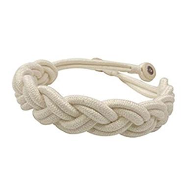 Imagem de 1 peça suporte para cortina de algodão tecido artesanal ímã cortina tieback fivela corda cortina para decoração de casa, bege, 2 peças