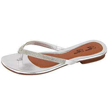 Imagem de Chinelo Rasteirinha Feminina Strass Confort Leve